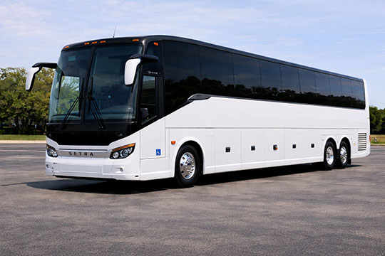 56-passenger charter bus rental Haines City TX